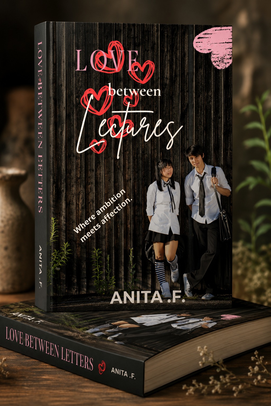 Love Between Lectures — Romance book cover designed by Eva Nill