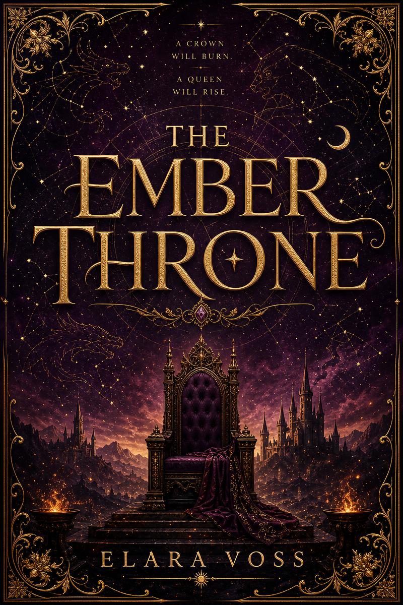 The Ember Throne — Fantasy book cover designed by Eva Nill
